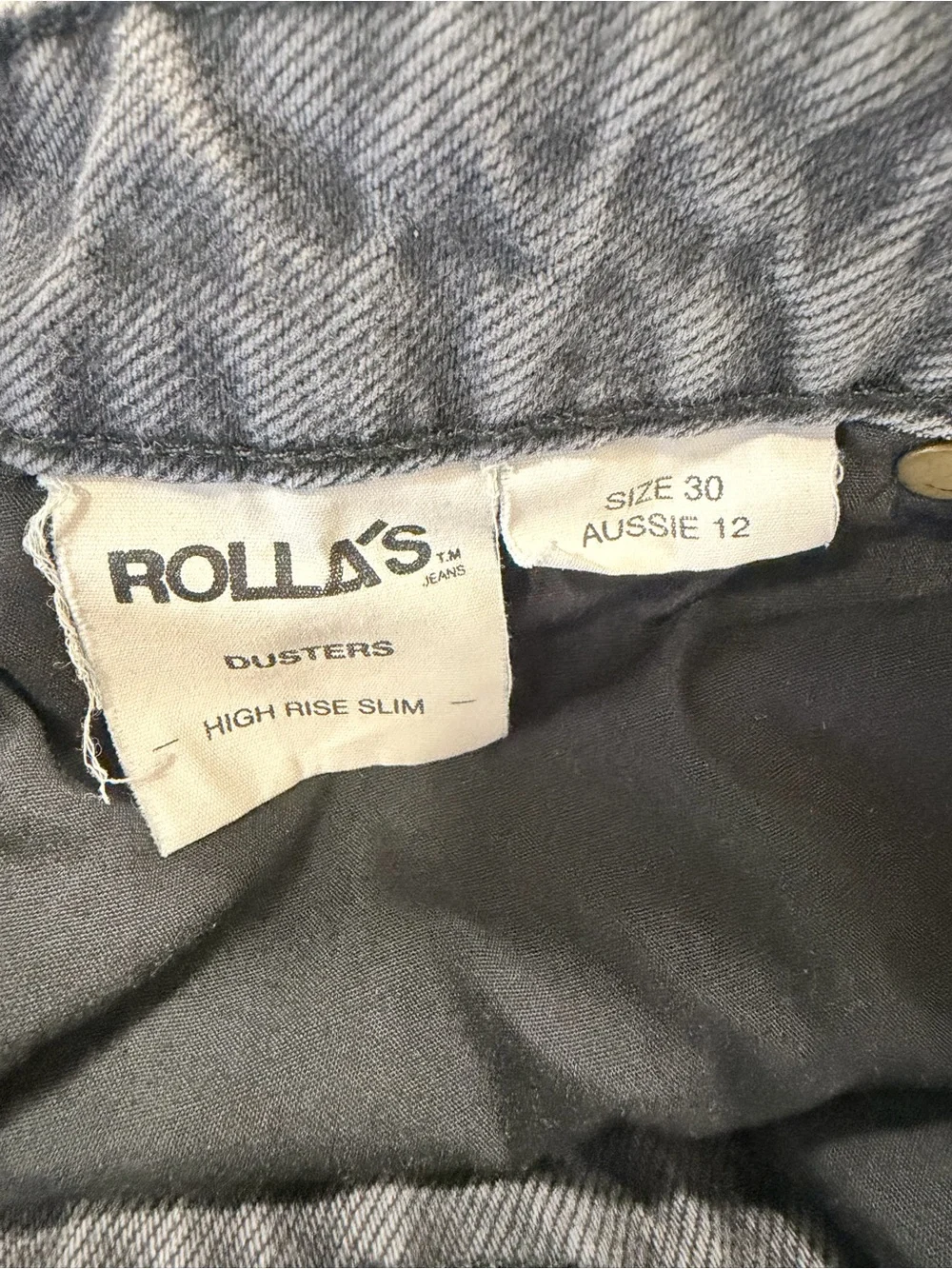ROLLA'S Dusters Shorts, Denim Black Distressed Shorts Size 30